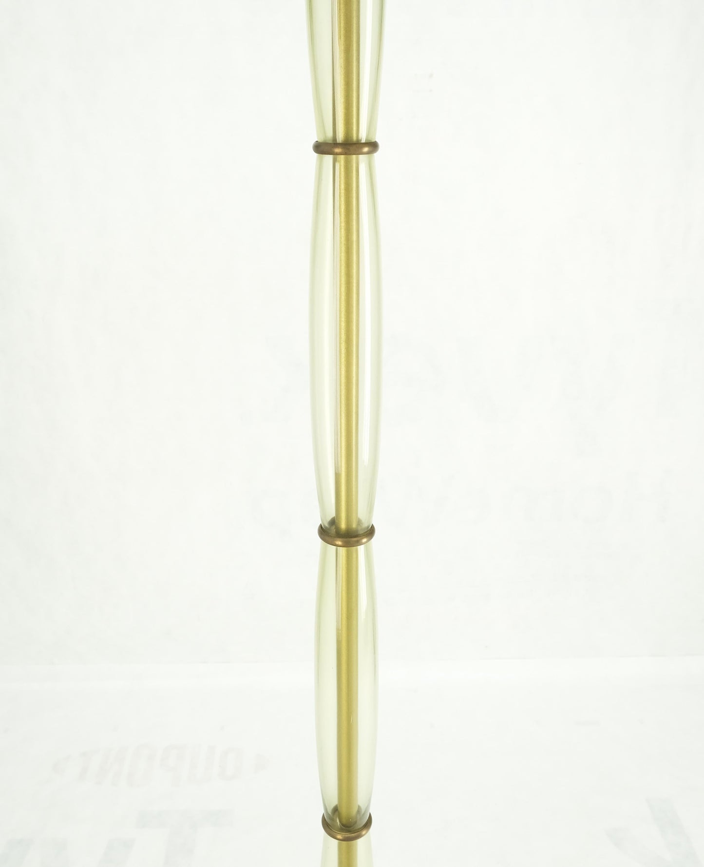 Blown Murano Glass & Brass c1950s Base Mid Century Modern Floor Lamp MINT