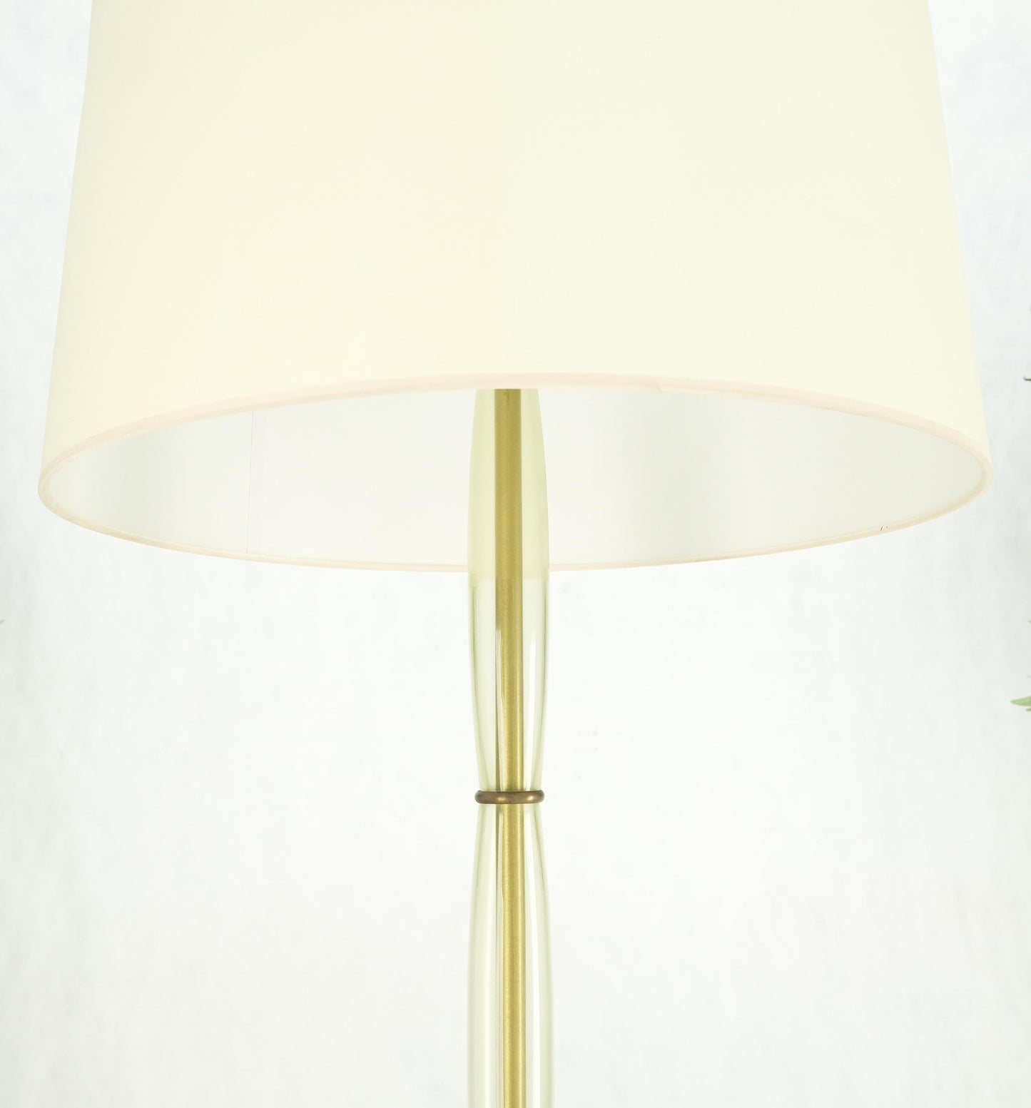 Blown Murano Glass & Brass c1950s Base Mid Century Modern Floor Lamp MINT