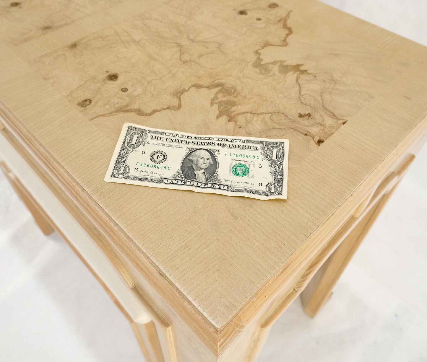 EstablishedLines Pair 1970s Nesting Benches Matching Burl Console Sofa Table New Upholstery MINT!