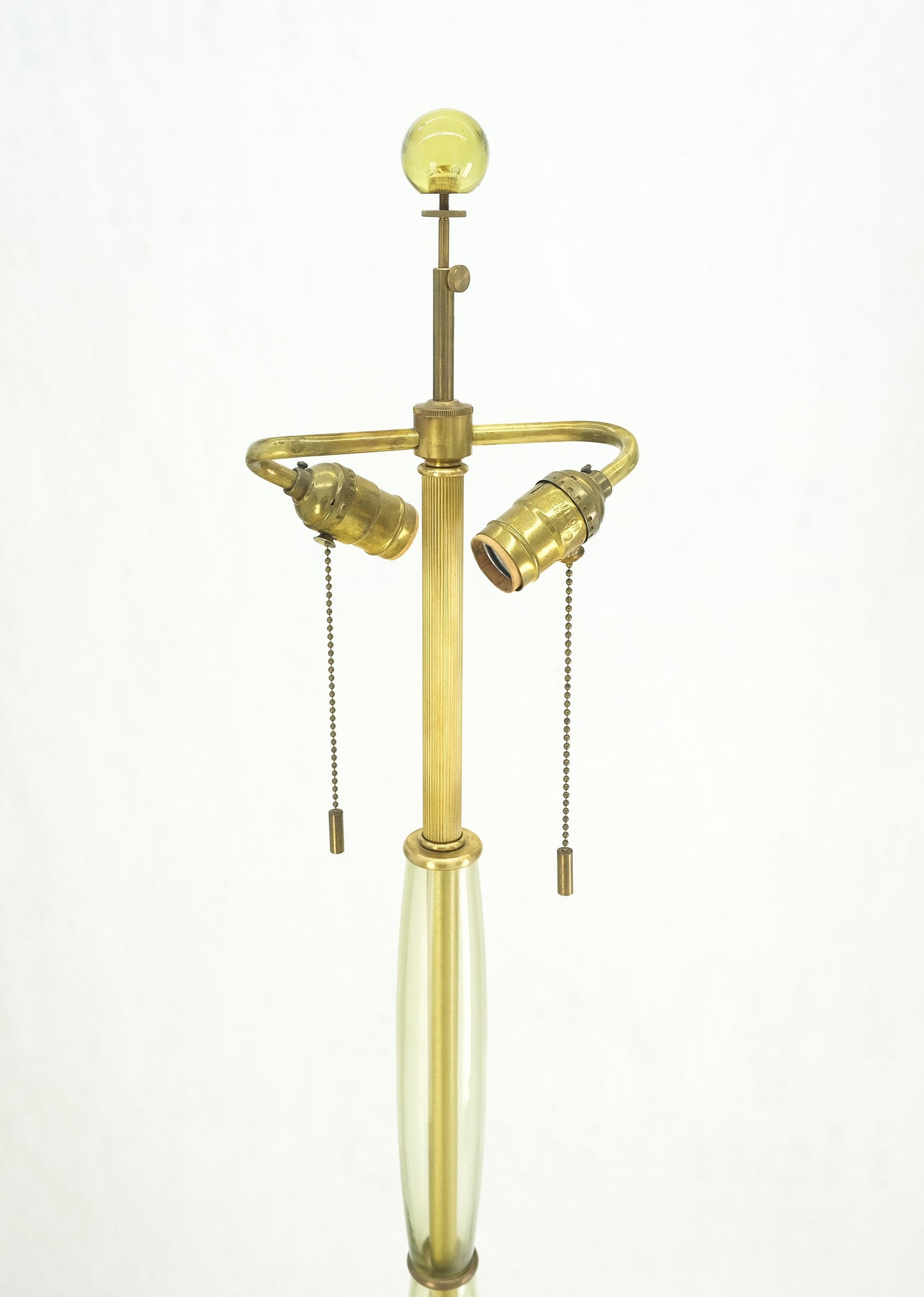 Blown Murano Glass & Brass c1950s Base Mid Century Modern Floor Lamp MINT