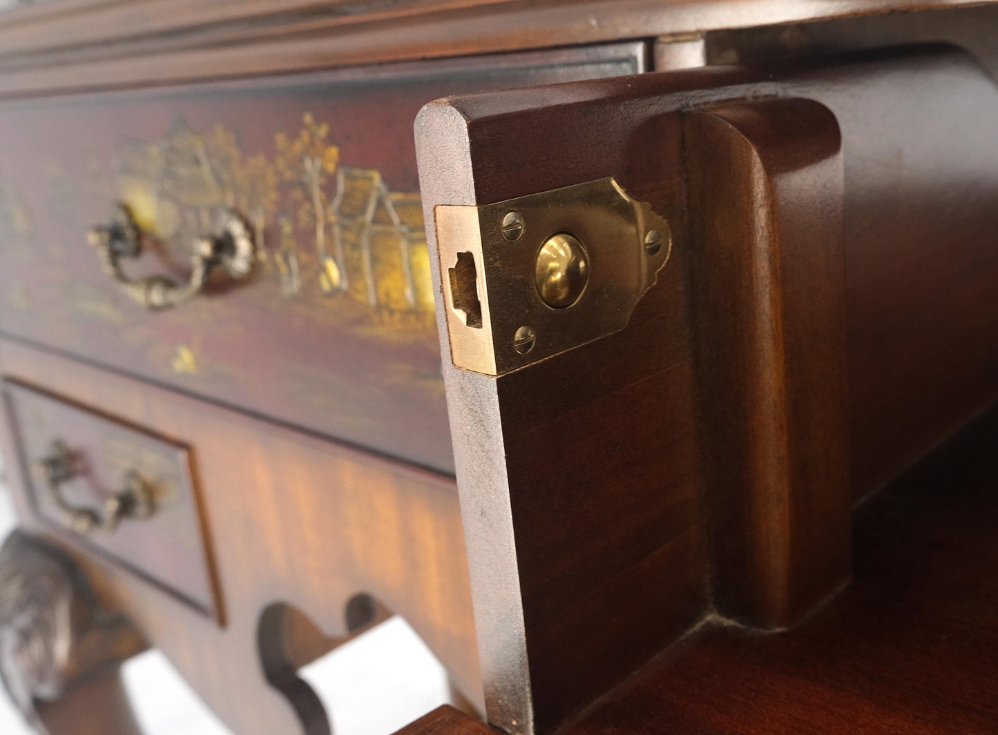 EstablishedLines Maitland Smith Fine Carved Two Drawers Carved Chinoiserie Console Sideboard MINT