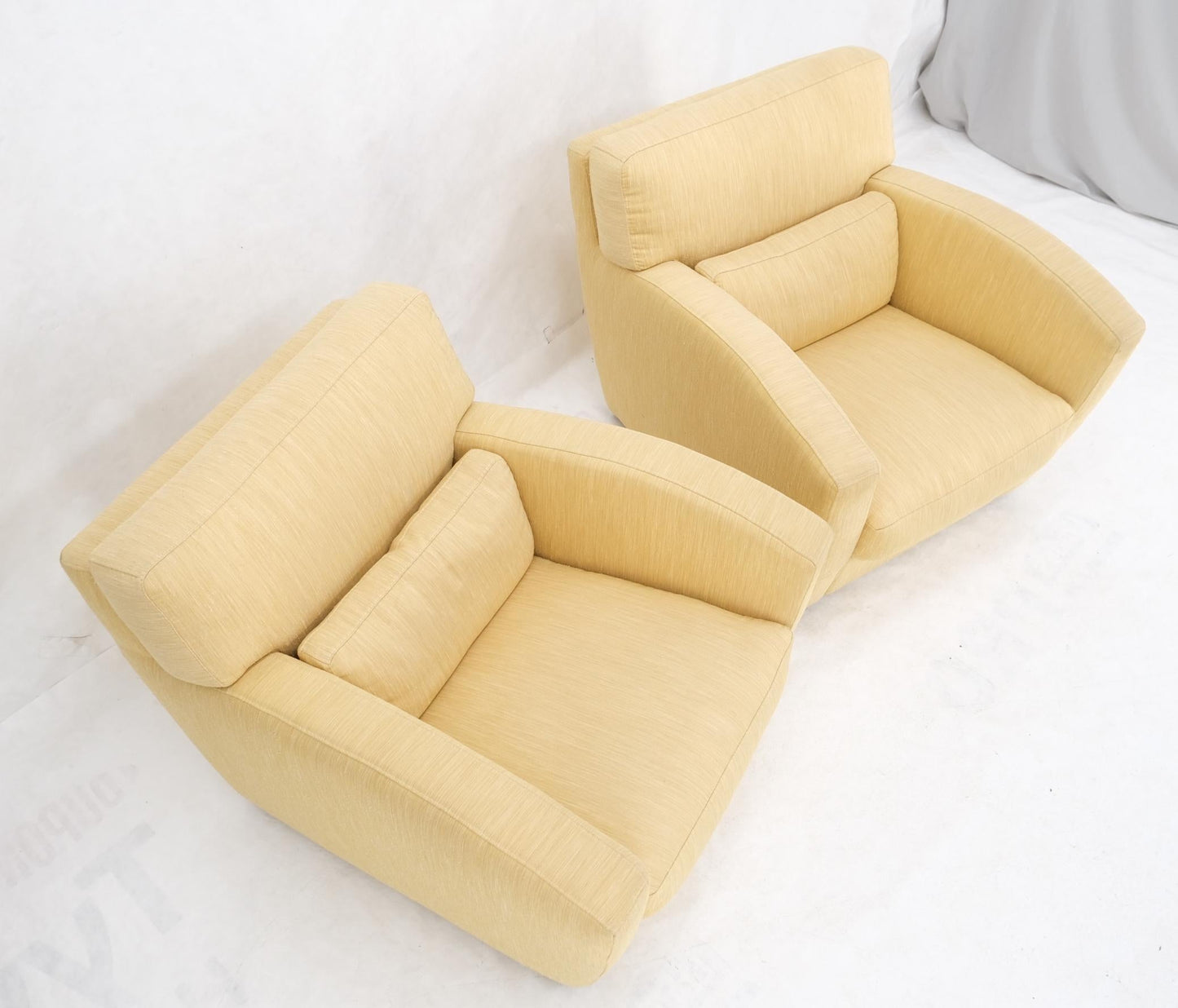 EstablishedLines Pair of Vintage Roche Bobois Club Lounge Arm Chairs Mid Century Modern MINT!