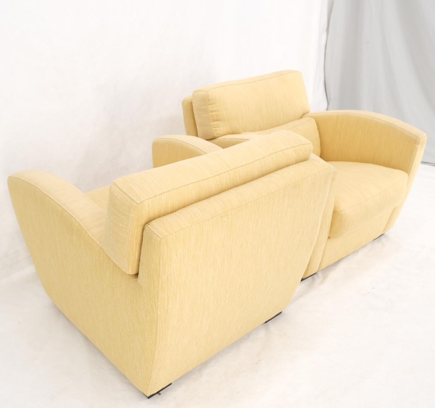 EstablishedLines Pair of Vintage Roche Bobois Club Lounge Arm Chairs Mid Century Modern MINT!