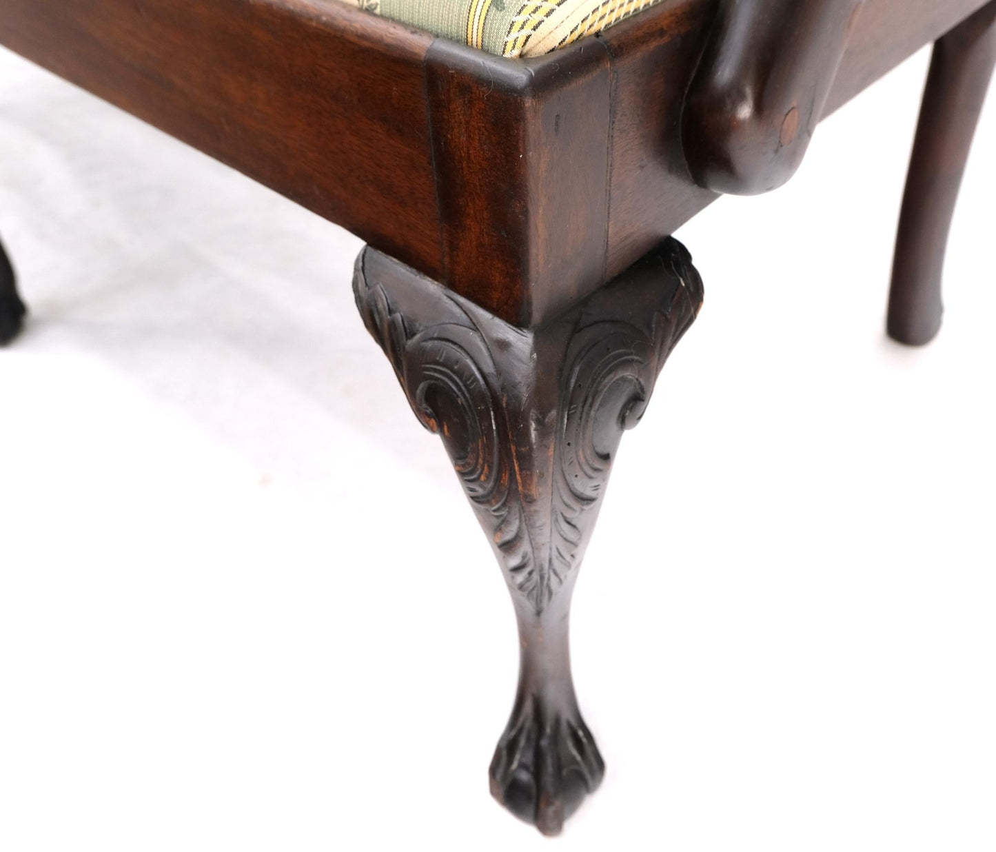 EstablishedLines 19th Century Triple Ball & Claw Armchair Style Settee Bench Sofa Chippendale