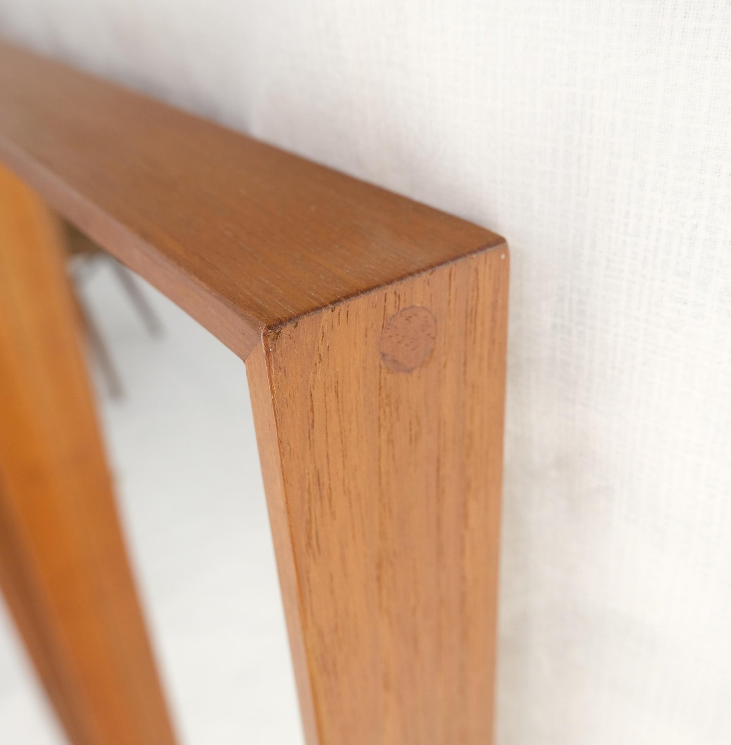 EstablishedLines Pair of Danish Mid Century Modern Solid Teak Frames Rectangle Wall Mirrors MINT!