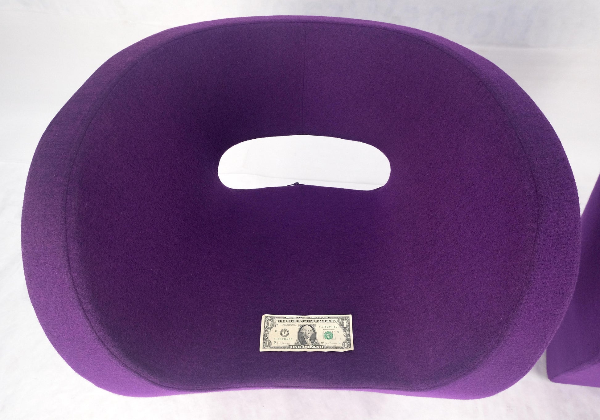 EstablishedLines Pair of Albert Armchair Chairs by Ron Arad Moroso Purple  Wool Upholstery MINT!