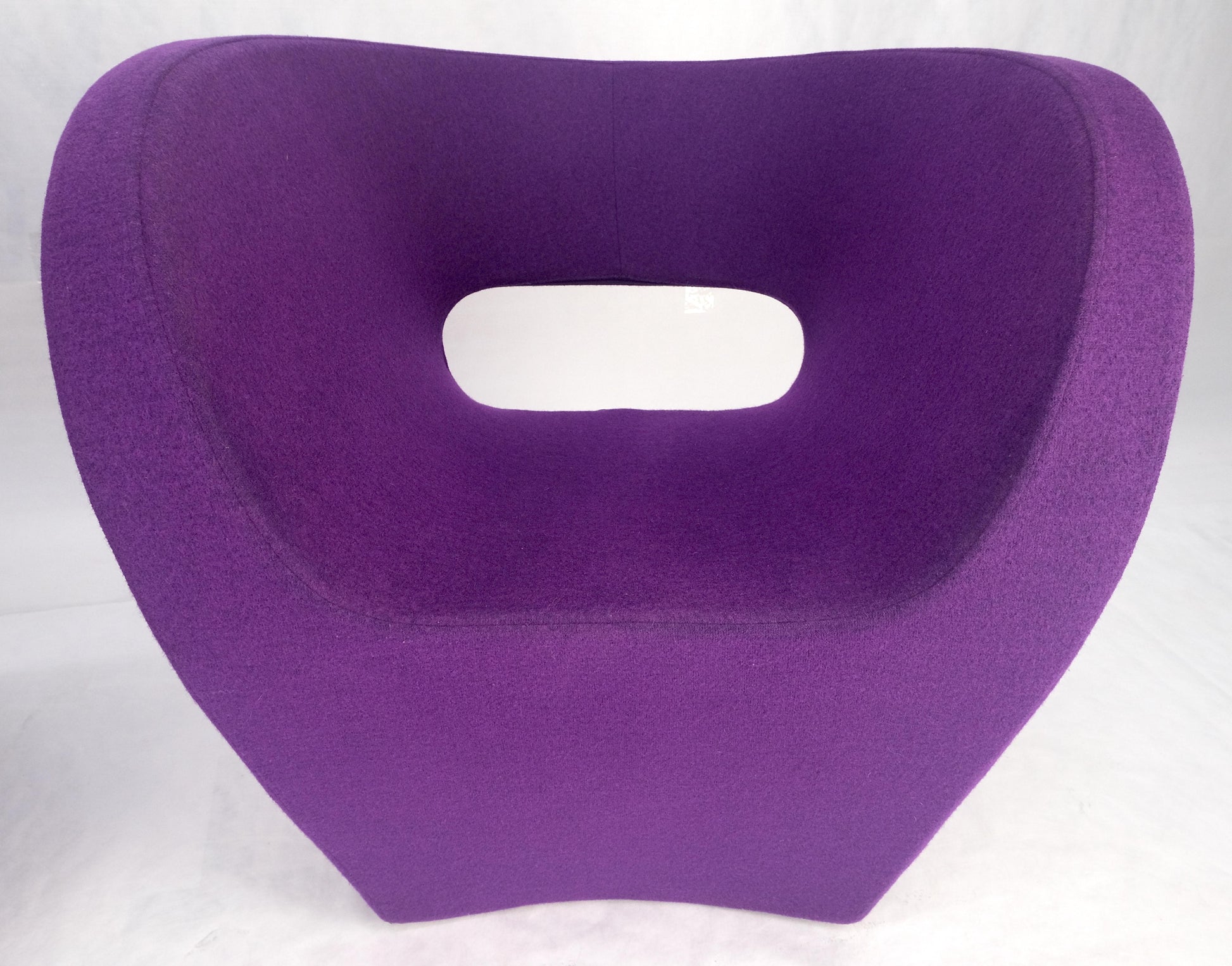 EstablishedLines Pair of Albert Armchair Chairs by Ron Arad Moroso Purple  Wool Upholstery MINT!