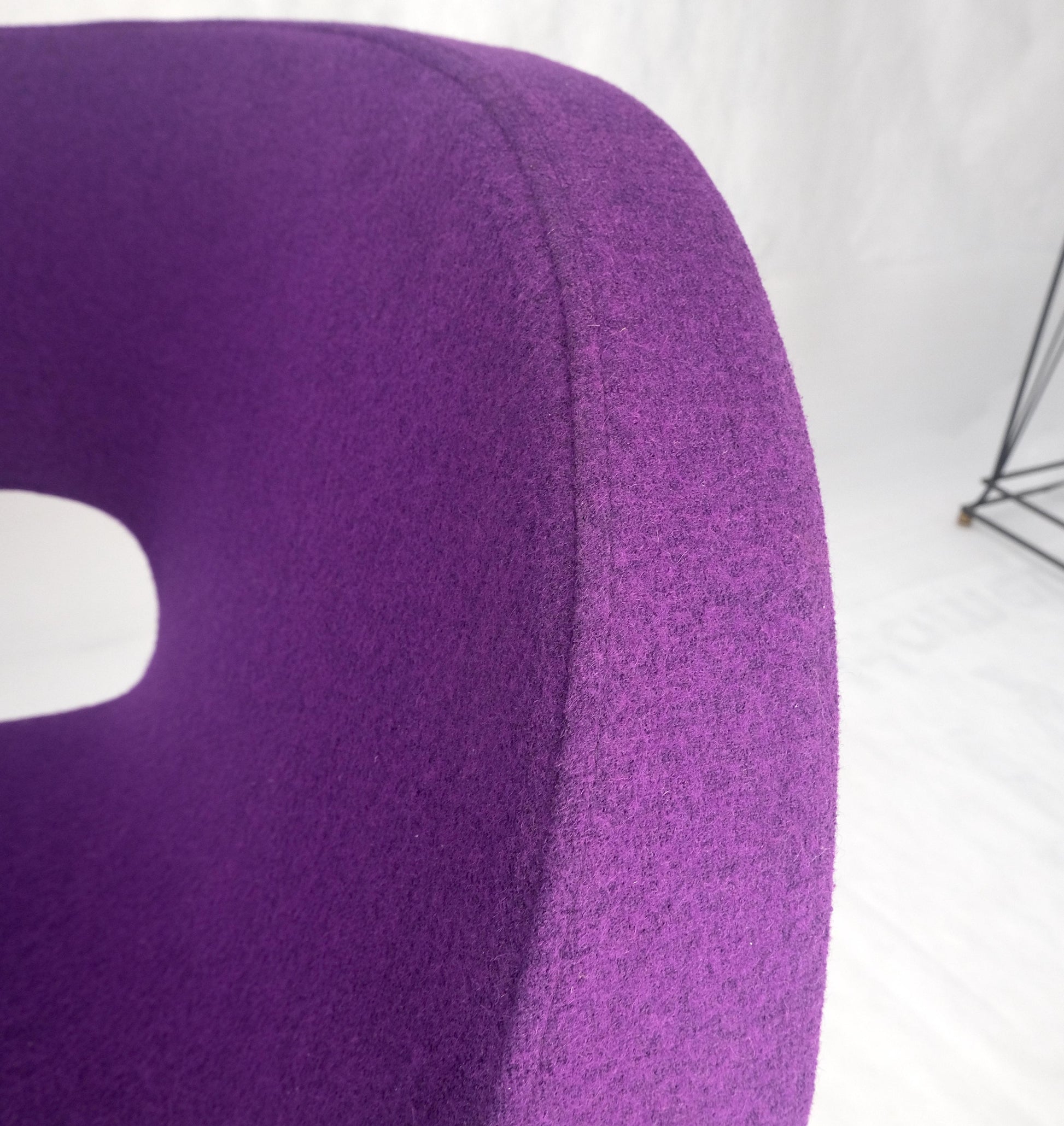 EstablishedLines Pair of Albert Armchair Chairs by Ron Arad Moroso Purple  Wool Upholstery MINT!