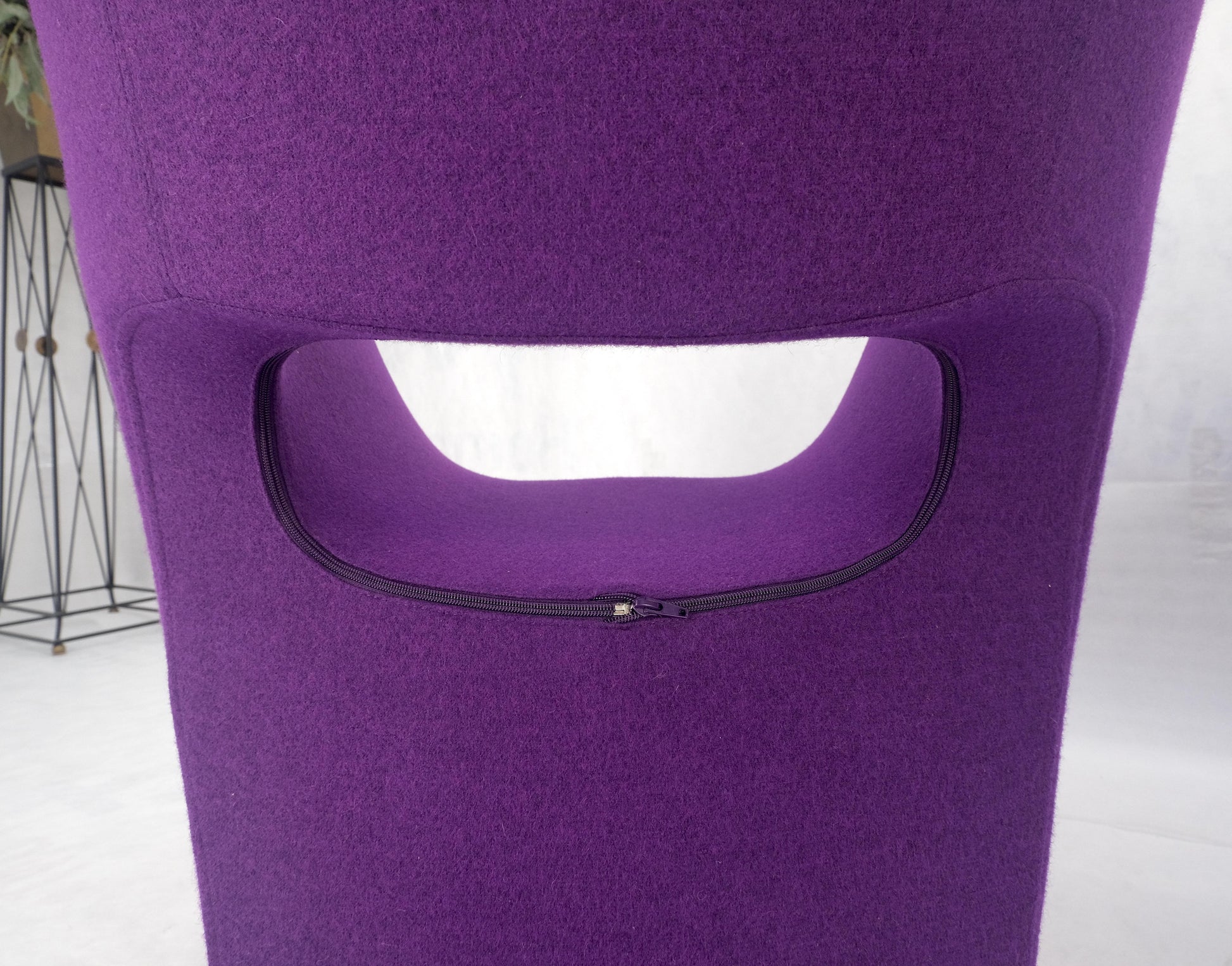 EstablishedLines Pair of Albert Armchair Chairs by Ron Arad Moroso Purple  Wool Upholstery MINT!