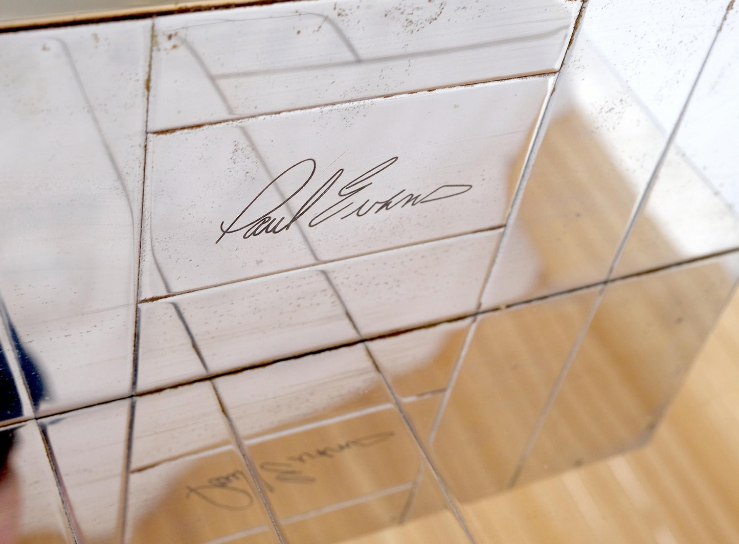 Signed Paul Evans City Scape Polished Chrome Double Pedestal Mid Century Modern