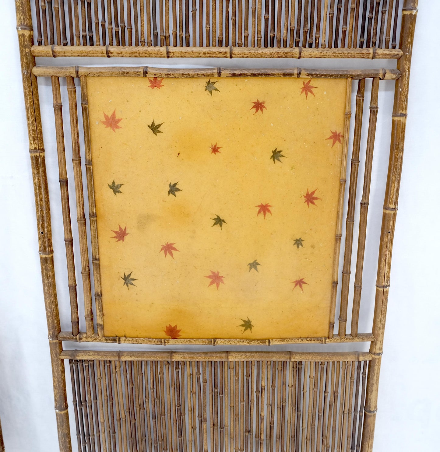 EstablishedLines Pair of Japanese Modern Bamboo Room Dividers Screens Decorative Panels Wall Art