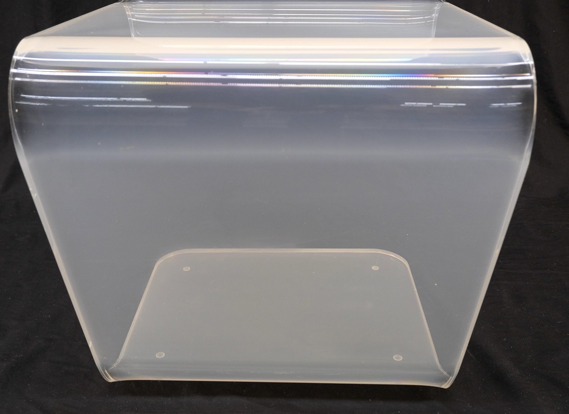 EstablishedLines Bent Thick Heavy Lucite Side Z Dining Side Chair Mid-Century Modern