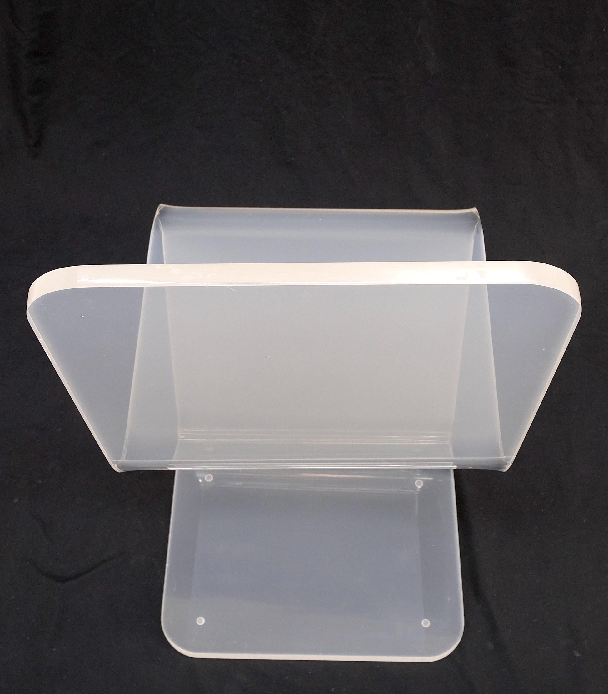 EstablishedLines Bent Thick Heavy Lucite Side Z Dining Side Chair Mid-Century Modern