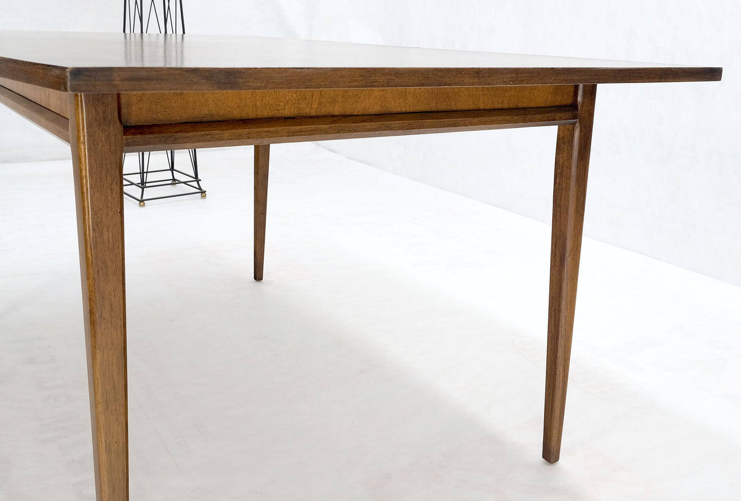 American Walnut Danish Mid Century Modern Style Dining Table 2 Extension Boards