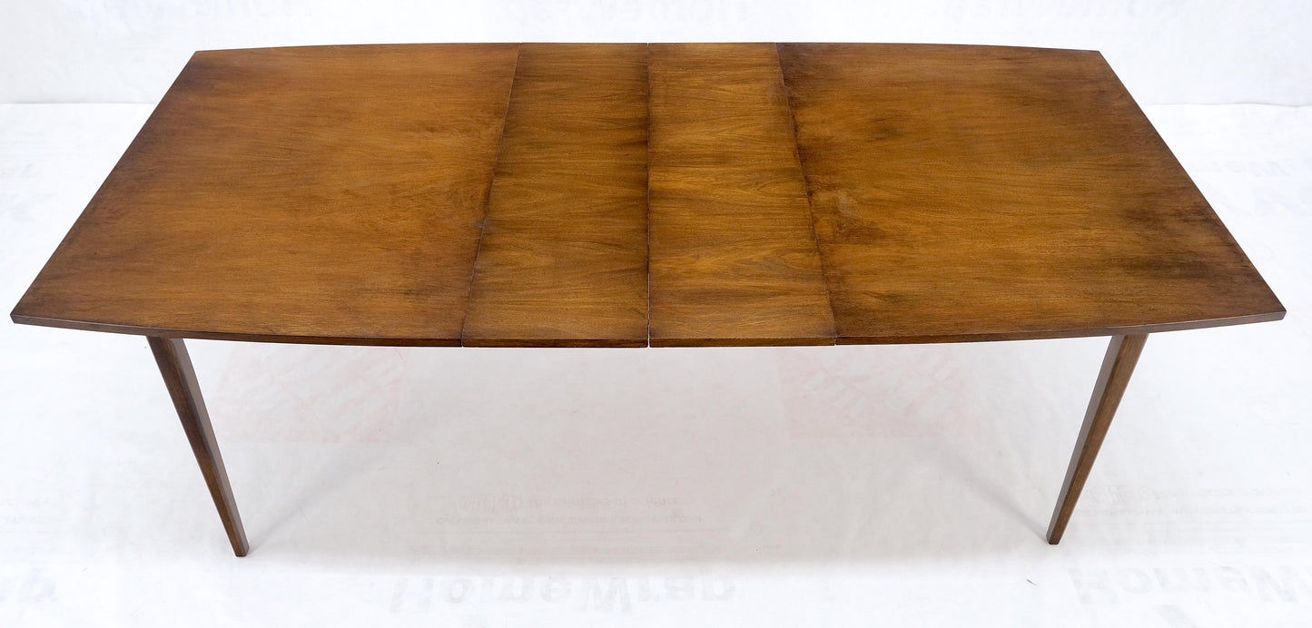 American Walnut Danish Mid Century Modern Style Dining Table 2 Extension Boards
