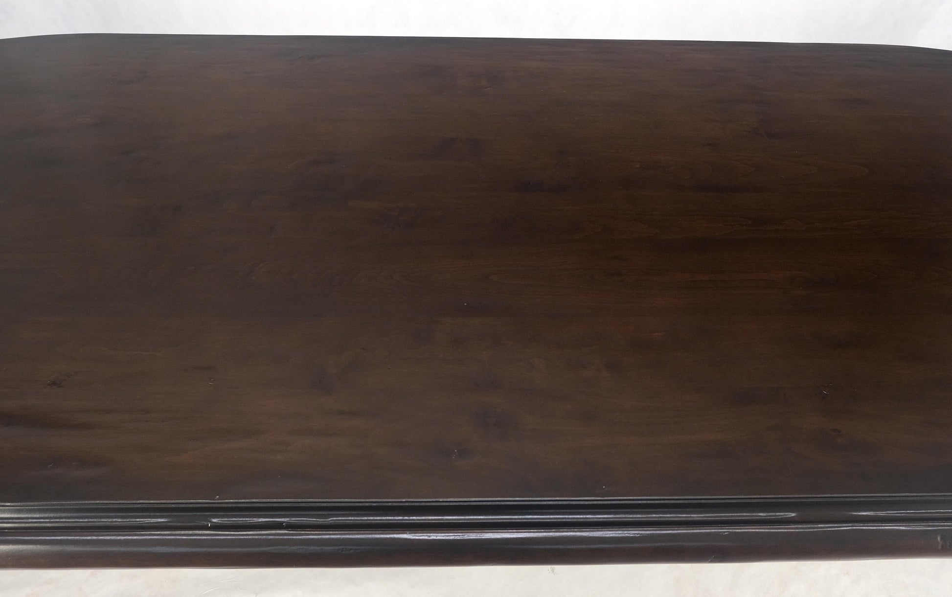 EstablishedLines Large 10' Long Heavily Carved Base Scroll Shape Thick Top Dining Table MINT