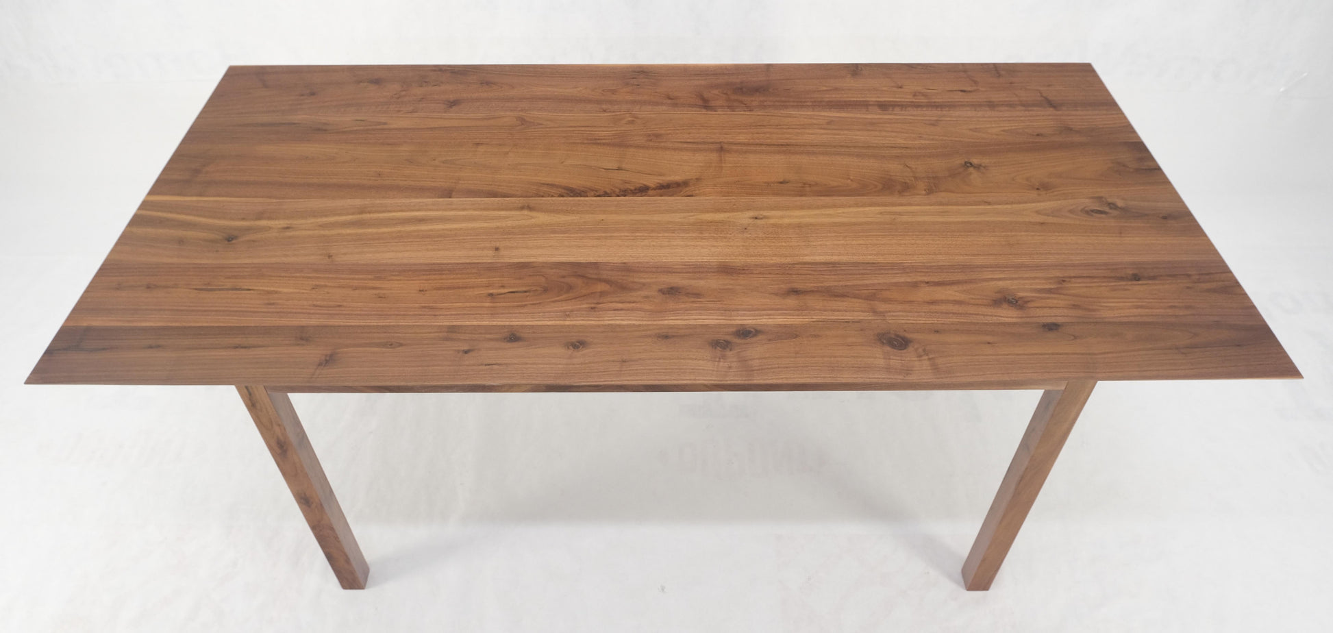 EstablishedLines Solid Walnut Knife Edge Parsons Square Legs Rectangle 6' Long Dining Table MINT!