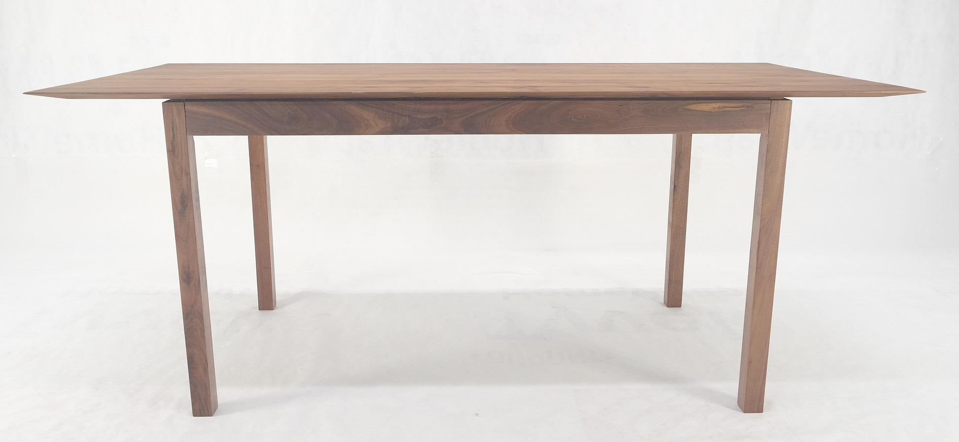 EstablishedLines Solid Walnut Knife Edge Parsons Square Legs Rectangle 6' Long Dining Table MINT!