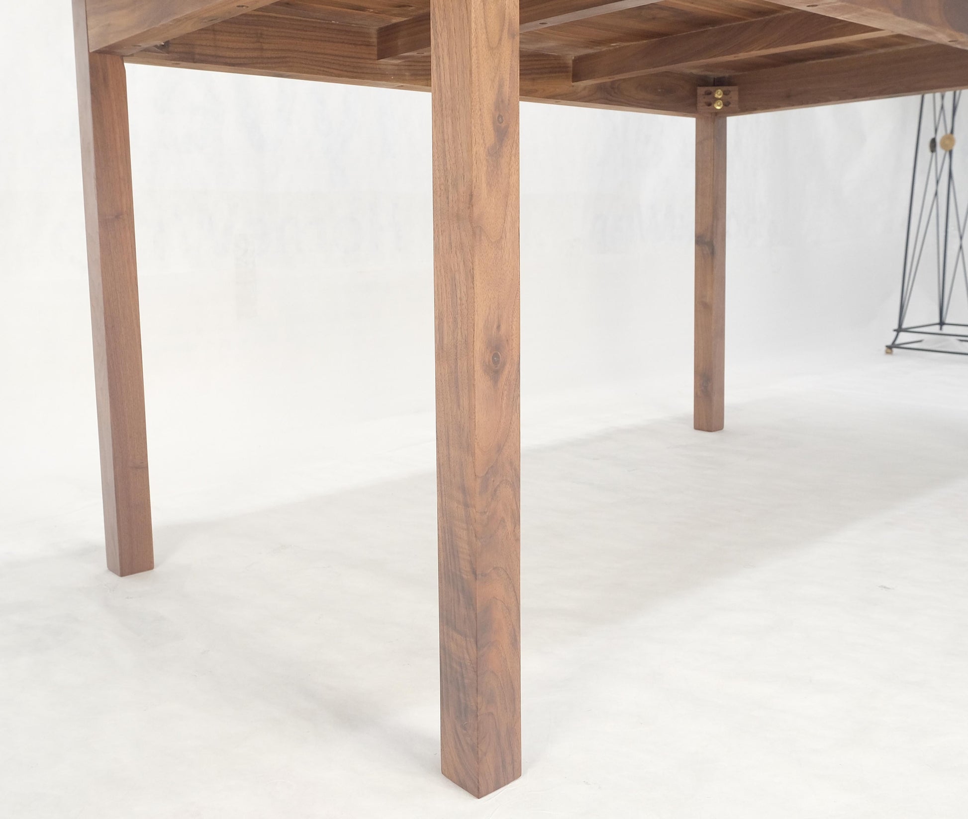 EstablishedLines Solid Walnut Knife Edge Parsons Square Legs Rectangle 6' Long Dining Table MINT!