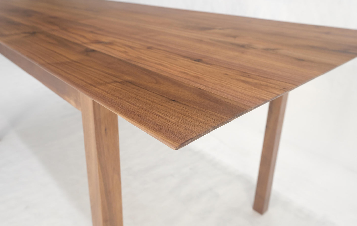 EstablishedLines Solid Walnut Knife Edge Parsons Square Legs Rectangle 6' Long Dining Table MINT!