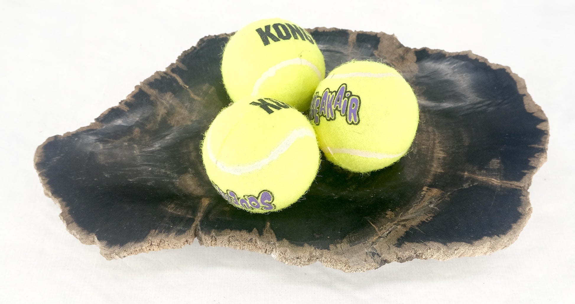 EstablishedLines Organic Oyster Shape Black & Tan Petrified Wood Tray Bowl Dish Plate Ashtray
