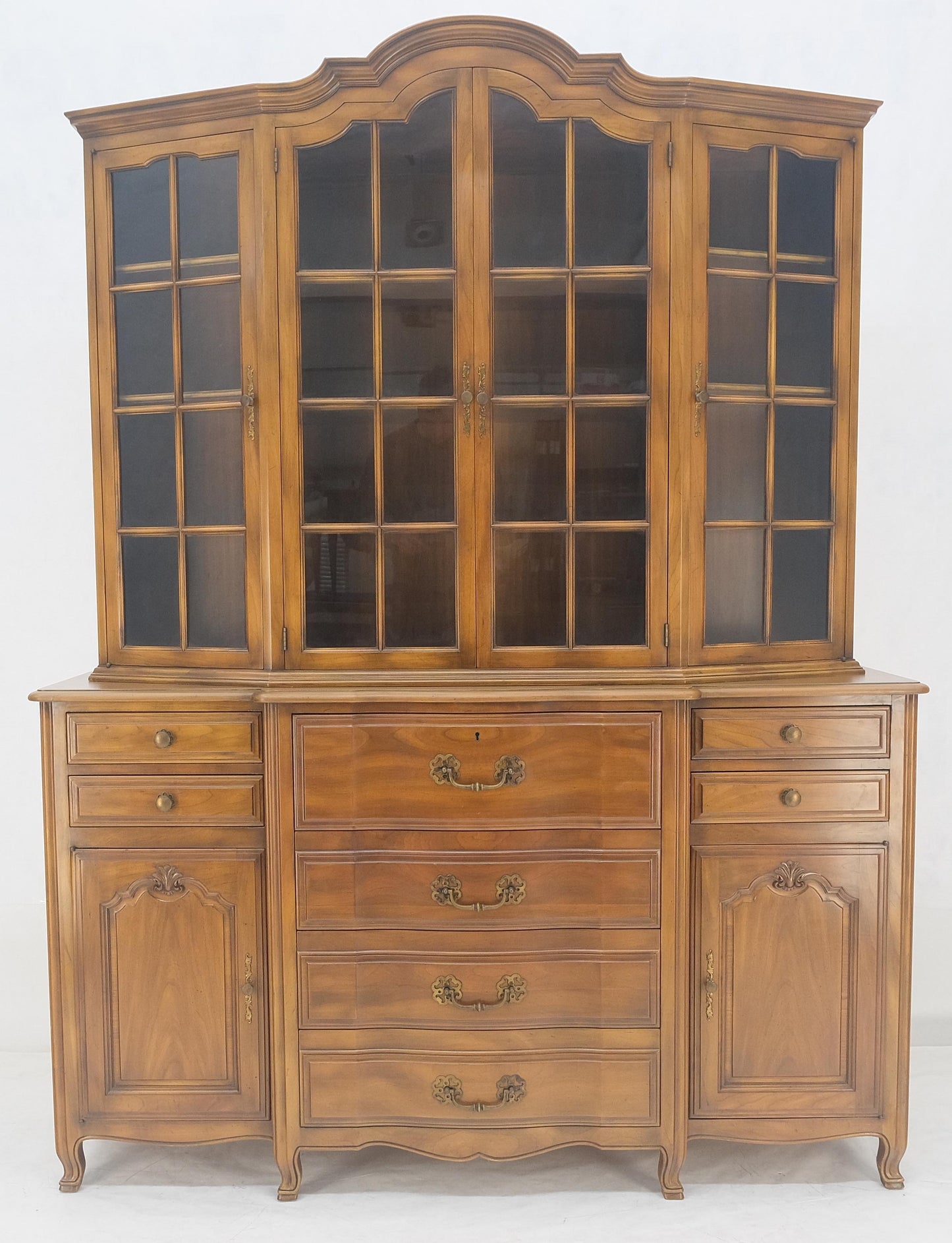 EstablishedLines Widdicomb Solid Cherry Butlers Drop Front Leather Top Desk Breakfront MINT
