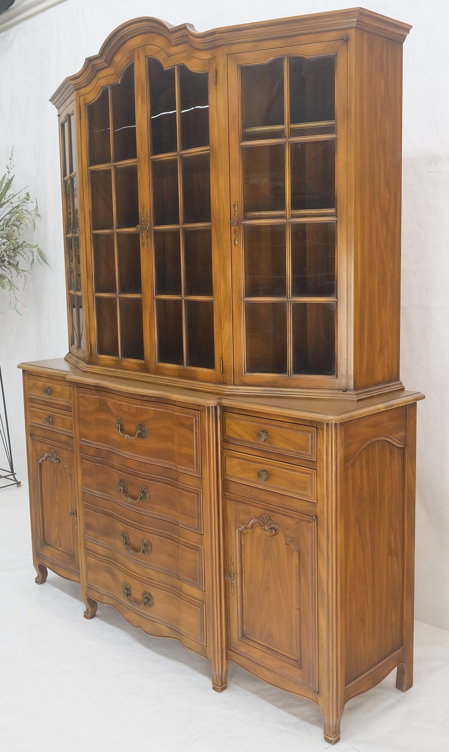 EstablishedLines Widdicomb Solid Cherry Butlers Drop Front Leather Top Desk Breakfront MINT