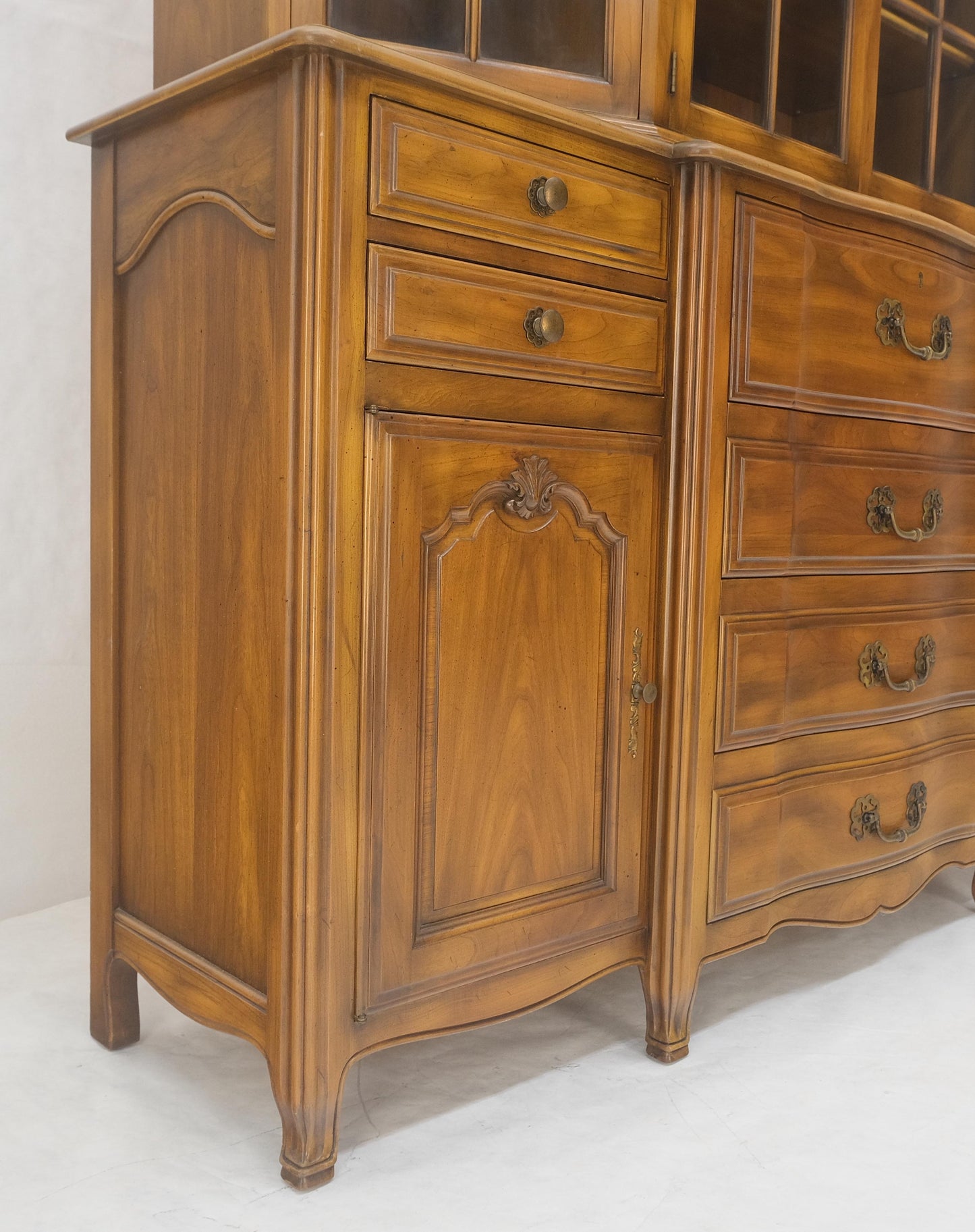EstablishedLines Widdicomb Solid Cherry Butlers Drop Front Leather Top Desk Breakfront MINT