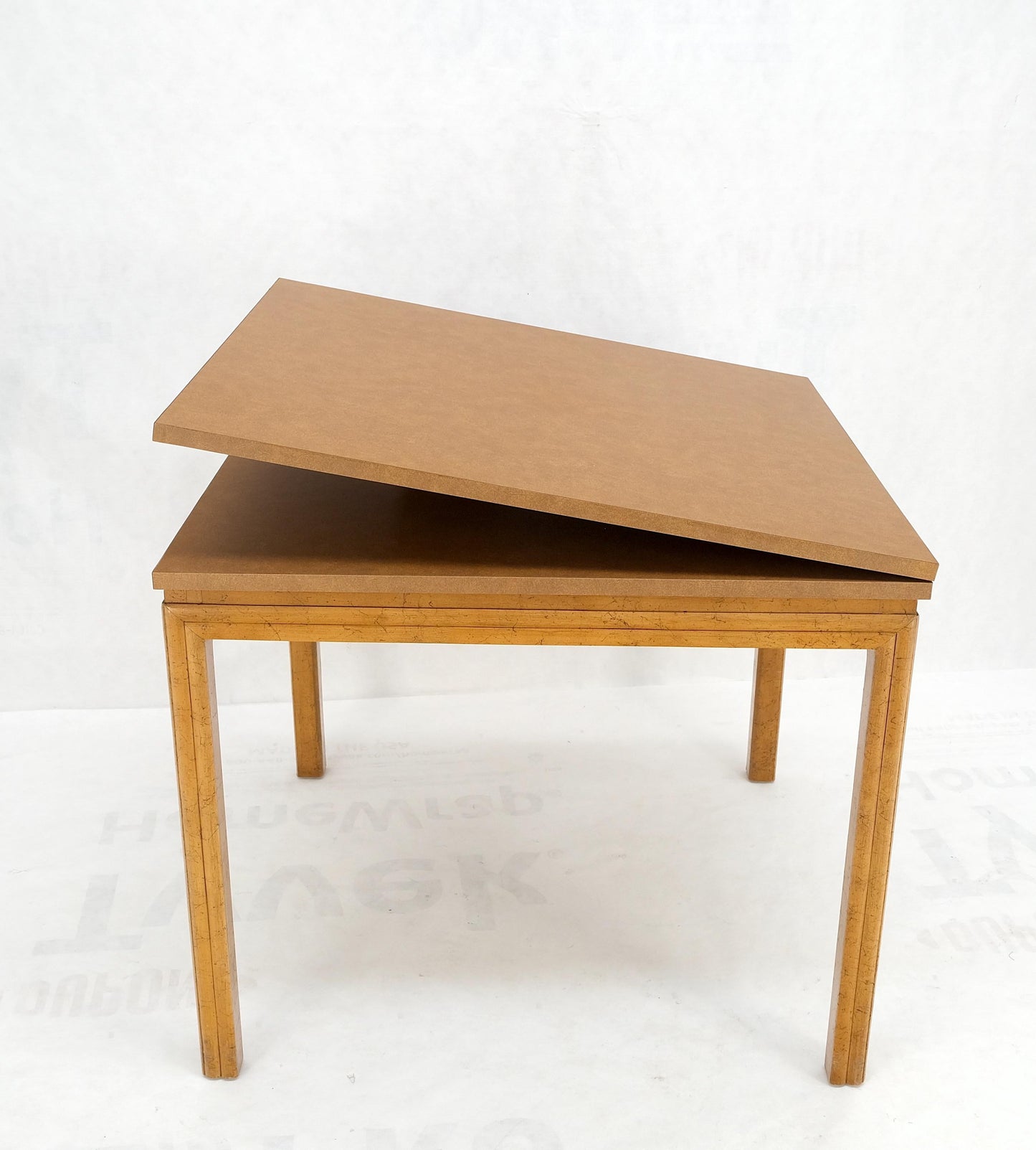 EstablishedLines Mid-Century Modern Flip Top Square Melamine Kitchen Dining Game Table MINT!