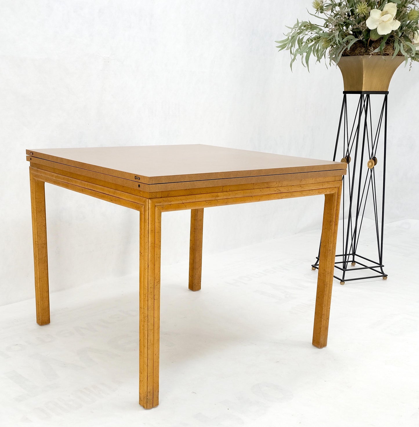 EstablishedLines Mid-Century Modern Flip Top Square Melamine Kitchen Dining Game Table MINT!