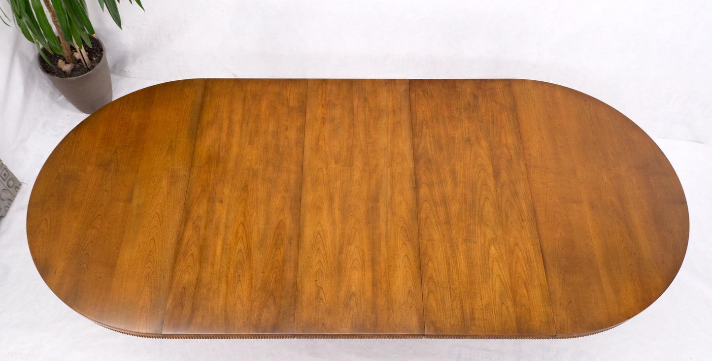 EstablishedLines Baker large Round Single Pedestal Base Three Extension Boards Dining Table MINT