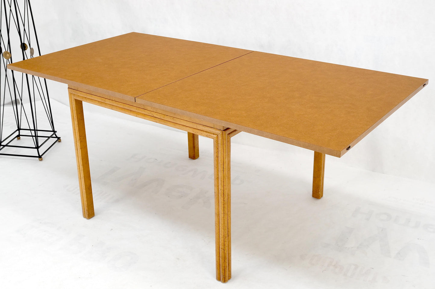 EstablishedLines Mid-Century Modern Flip Top Square Melamine Kitchen Dining Game Table MINT!