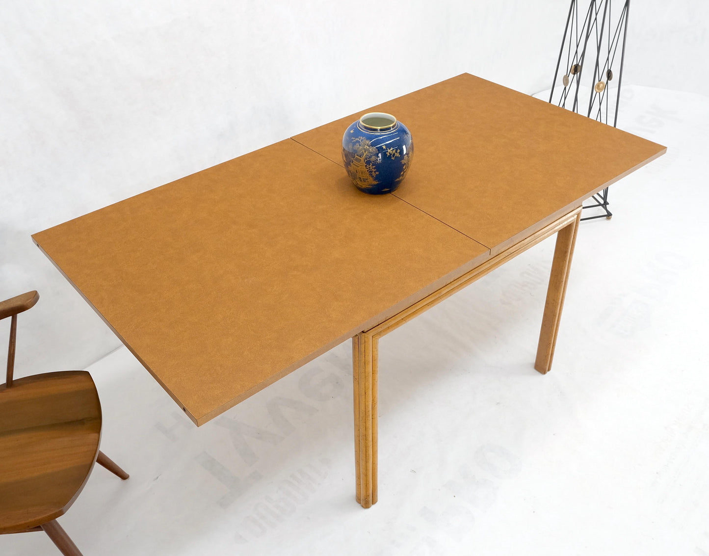 EstablishedLines Mid-Century Modern Flip Top Square Melamine Kitchen Dining Game Table MINT!