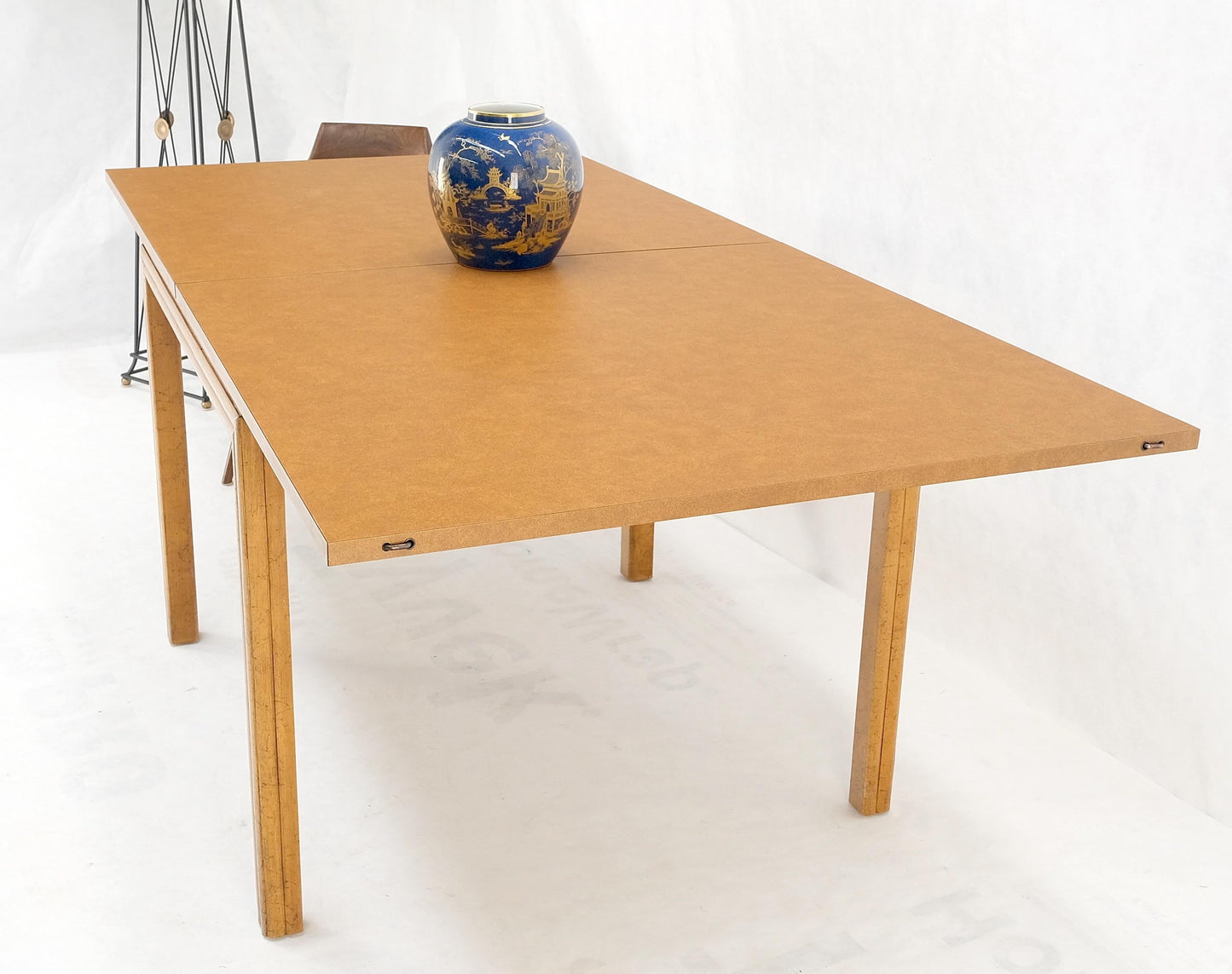 EstablishedLines Mid-Century Modern Flip Top Square Melamine Kitchen Dining Game Table MINT!