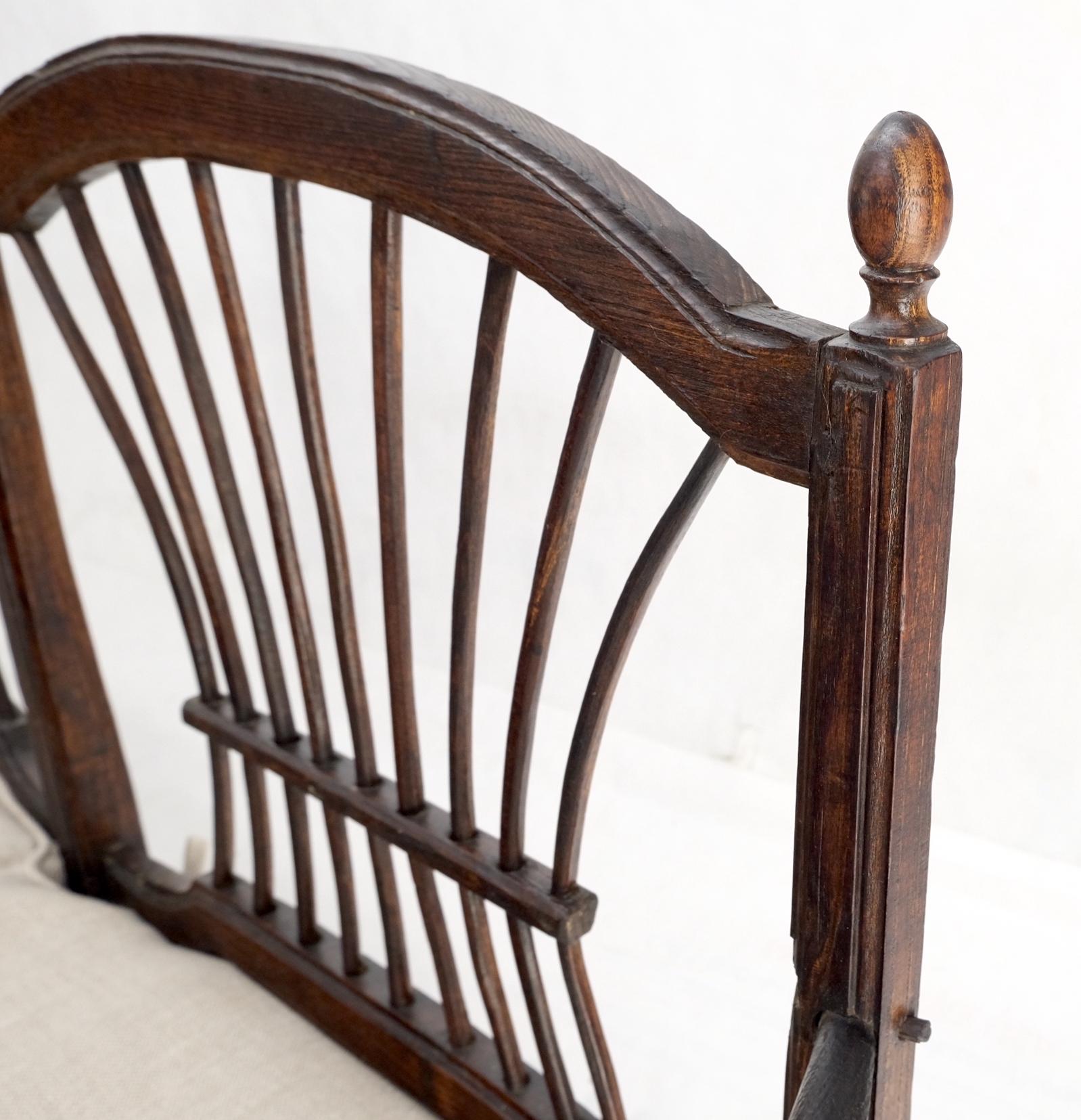 EstablishedLines Antique Tripple Rush Seat Solid Linen Upholstery Cushion Bench Sattee Sofa Mint!