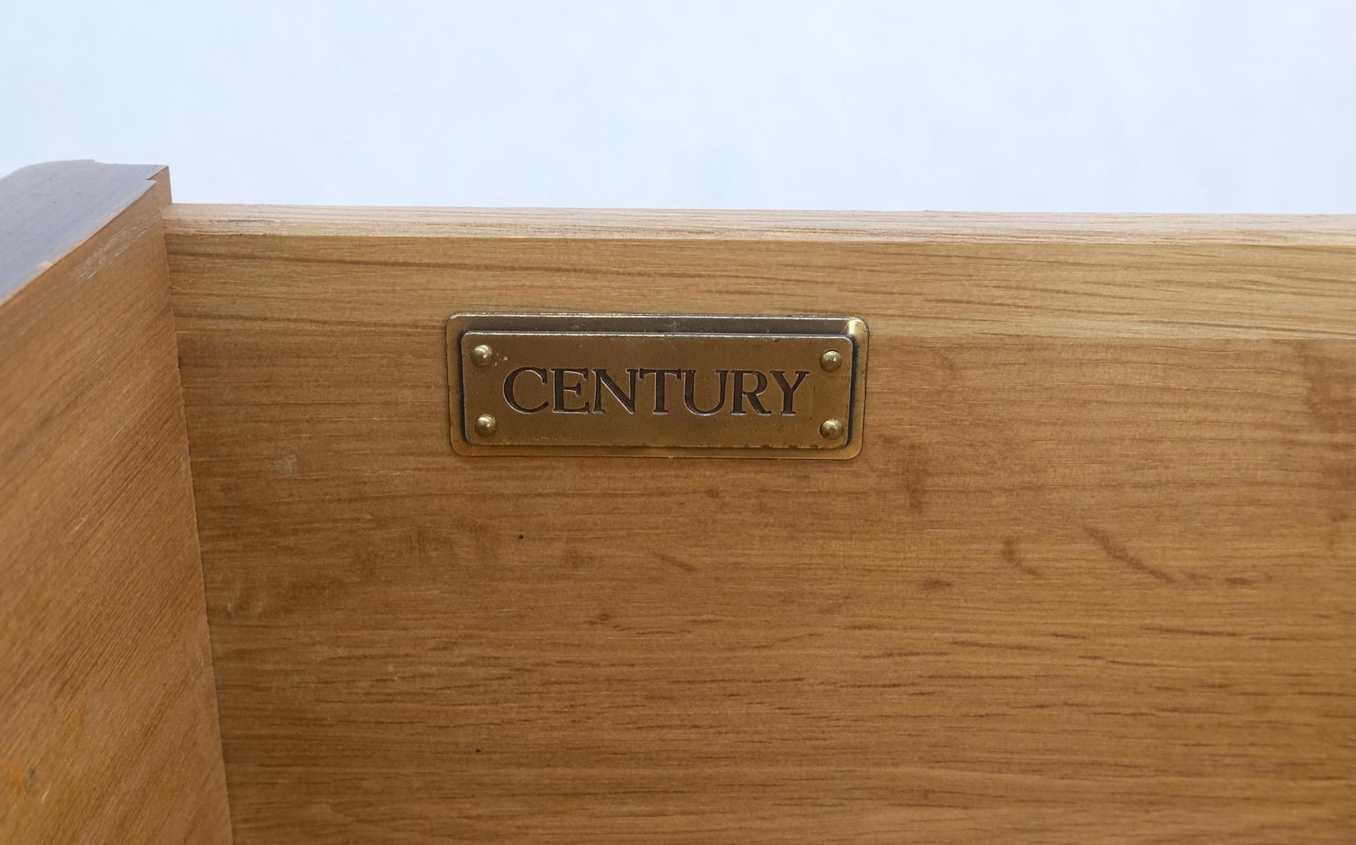 EstablishedLines Spanish Colonial Carved Oak 3 Deep Drawer Sideboard Credenza Buffet Console MINT