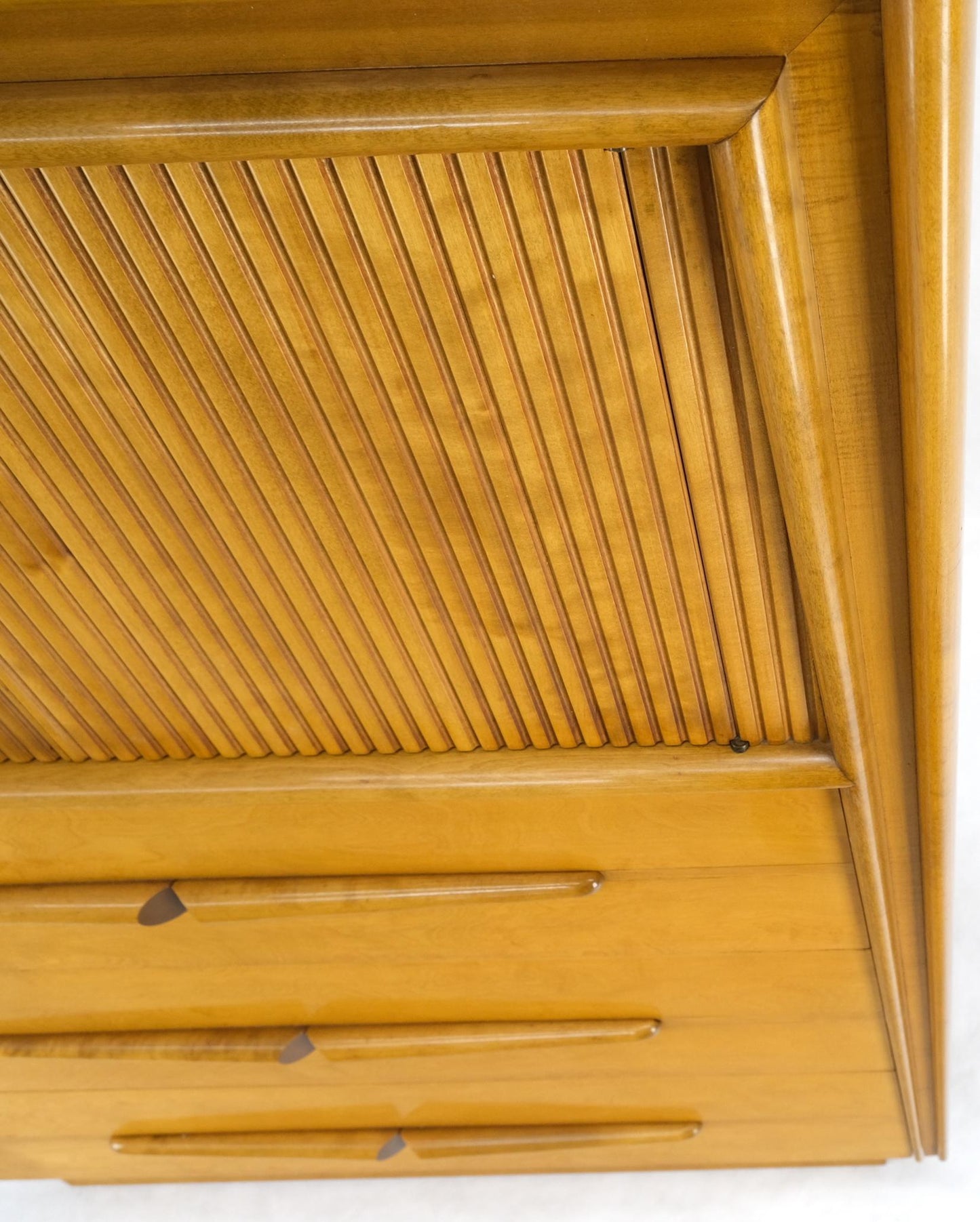 EstablishedLines Honey Amber Tone Finish Edmond Spence High Chest Gentlemen's Dresser Double Door