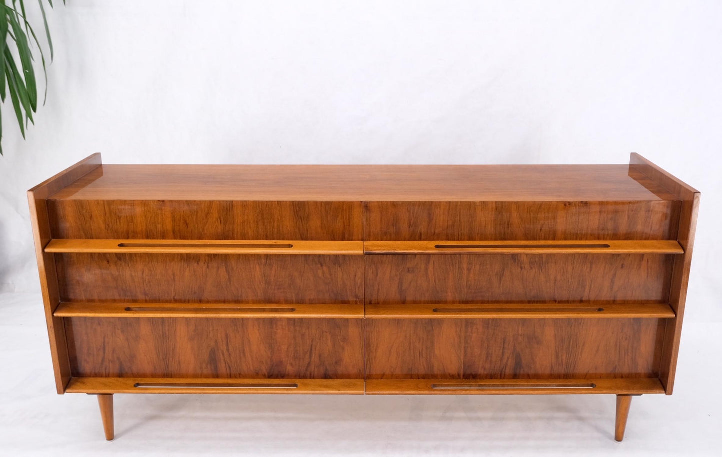 EstablishedLines Edmond Spence Lacquered Walnut 6 Drawers Long Dresser Cabinet Credenza Mint!