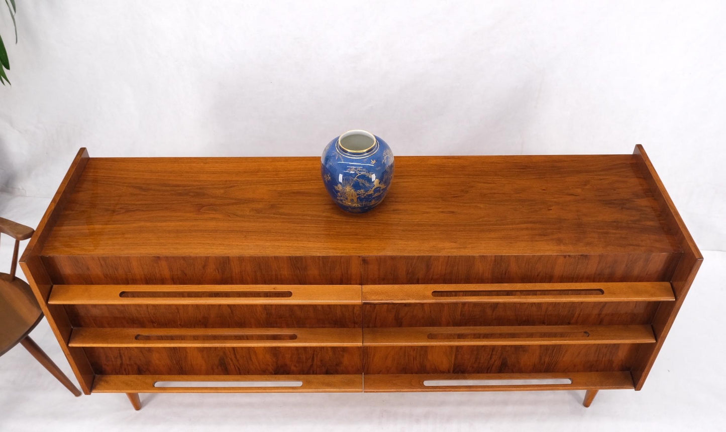 EstablishedLines Edmond Spence Lacquered Walnut 6 Drawers Long Dresser Cabinet Credenza Mint!