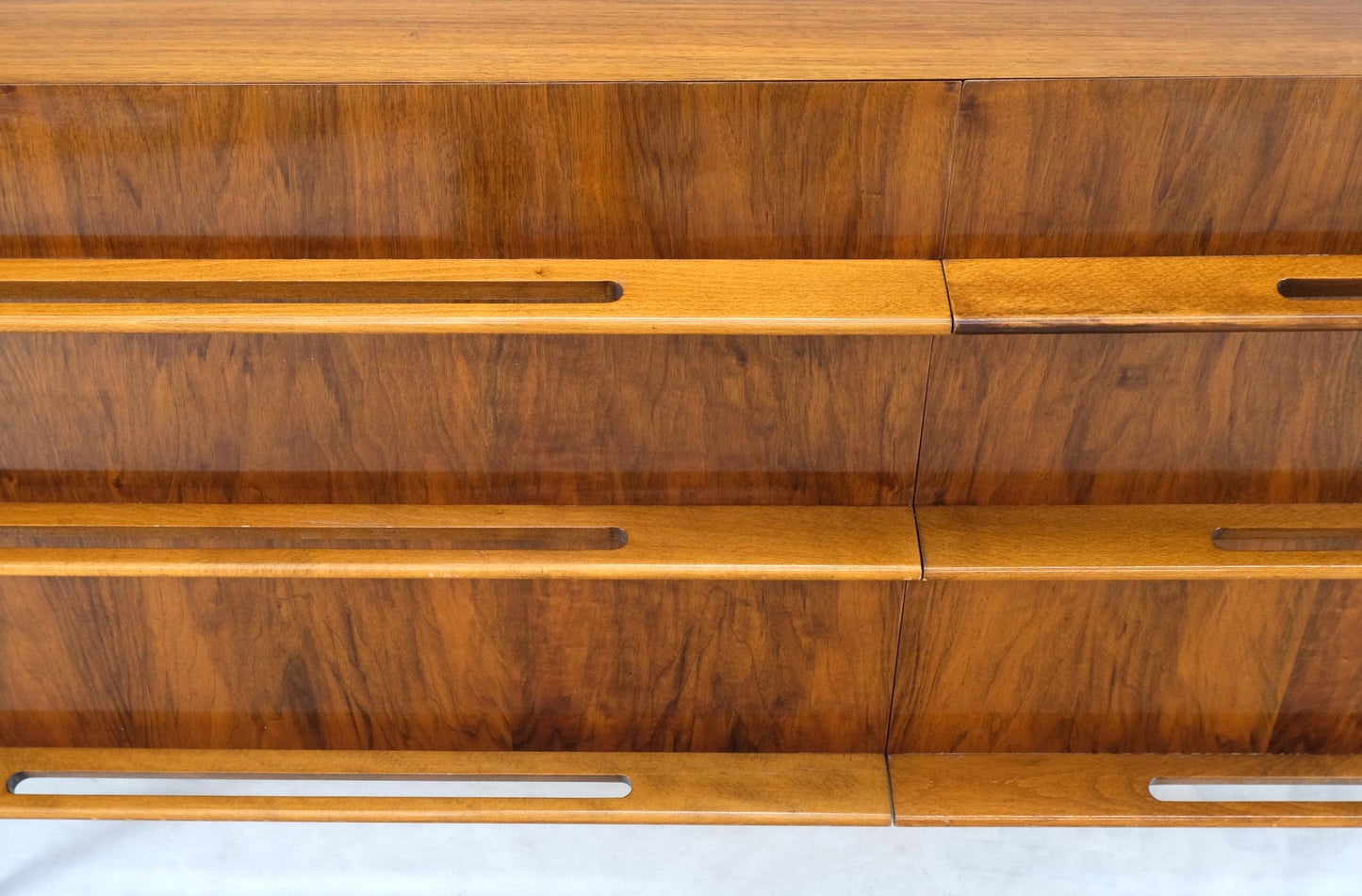 EstablishedLines Edmond Spence Lacquered Walnut 6 Drawers Long Dresser Cabinet Credenza Mint!