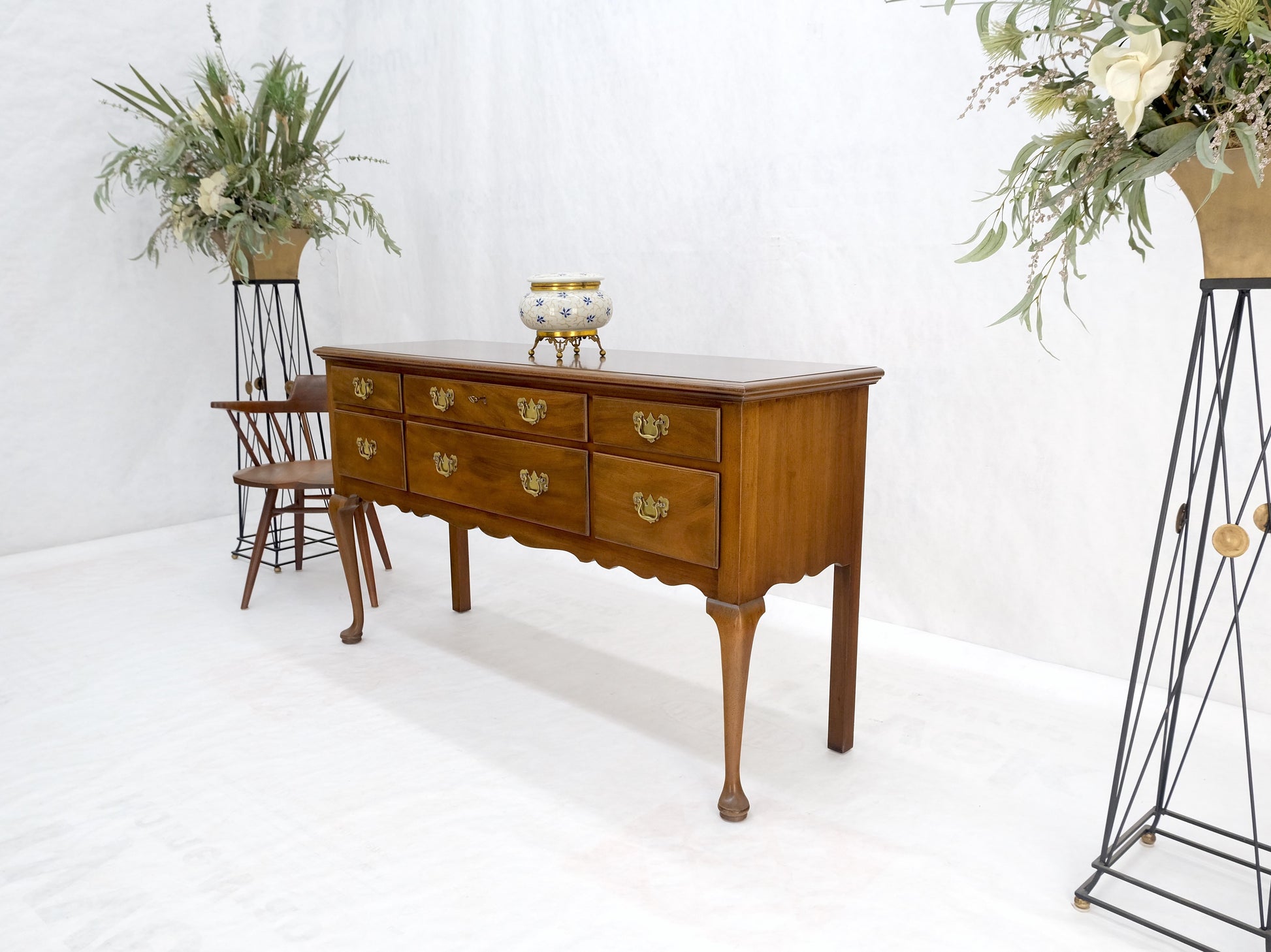EstablishedLines Kittinger Light Mahogany Queen Anne 6 Drawer Sideboard Server Credenza MINT!