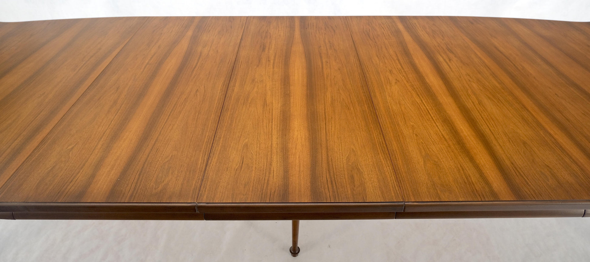 EstablishedLines Large c1940s 3x18" Extensions Boards Scroll Shape Top Walnut Dining Table MINT!