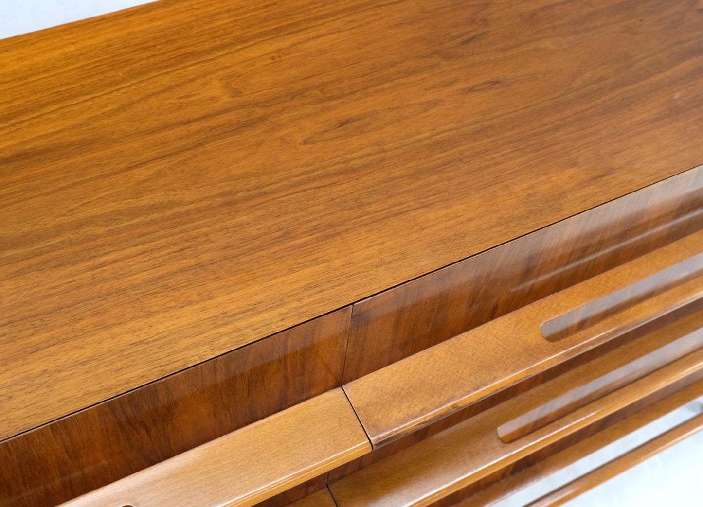 EstablishedLines Edmond Spence Lacquered Walnut 6 Drawers Long Dresser Cabinet Credenza Mint!