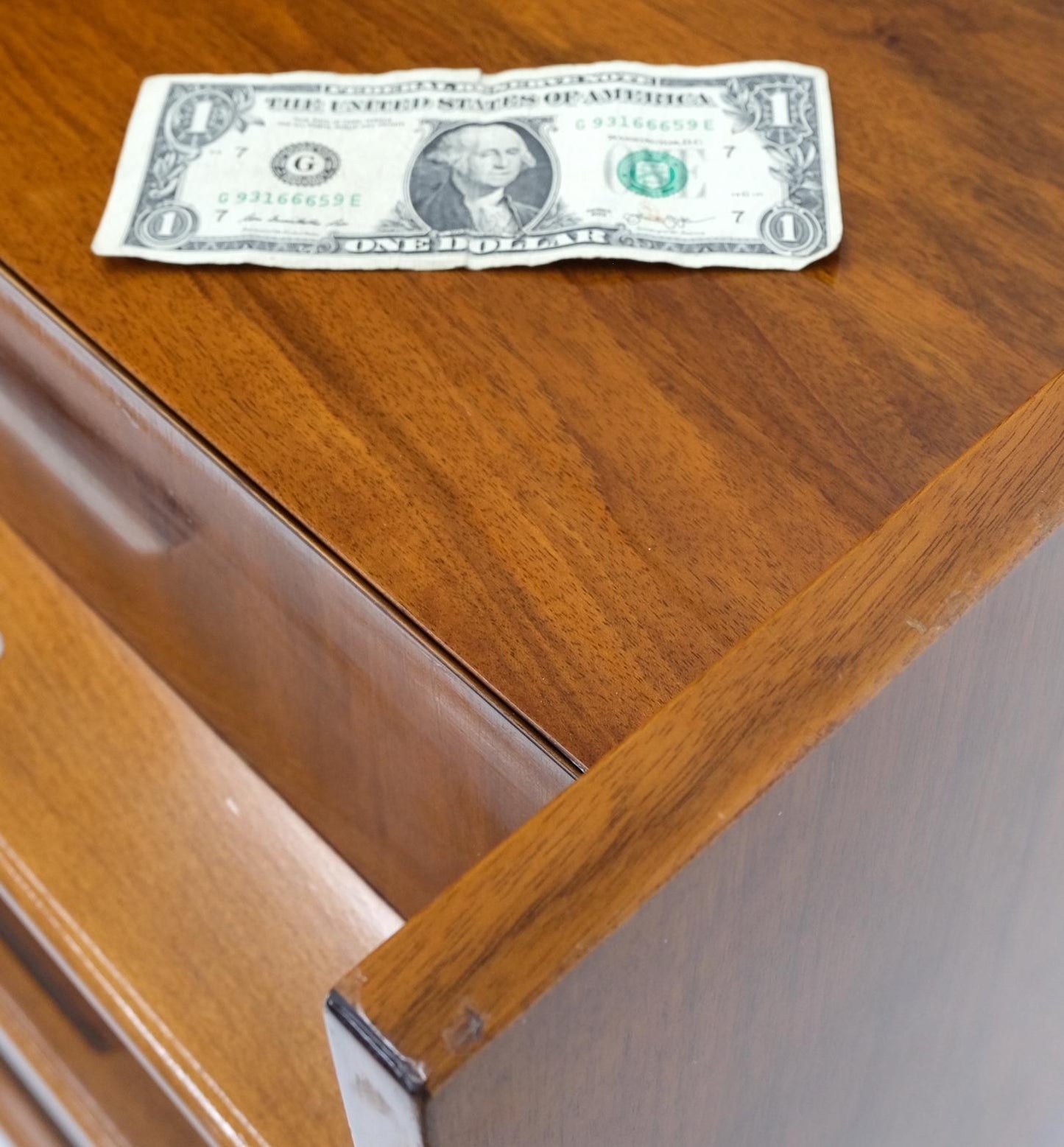 EstablishedLines Edmond Spence Lacquered Walnut 6 Drawers Long Dresser Cabinet Credenza Mint!