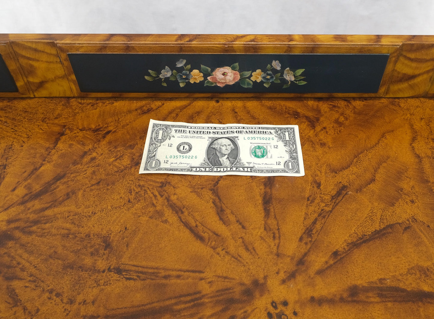 EstablishedLines Paint Decorated Faux Finish Backsplash 3 Doors 1 Drawer Sideboards Onion Legs