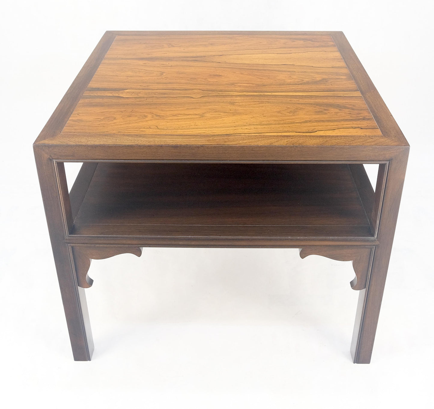 EstablishedLines Baker Rosewood Ebonized Mahogany 22" Square Side Lamp Occasional Table MINT!