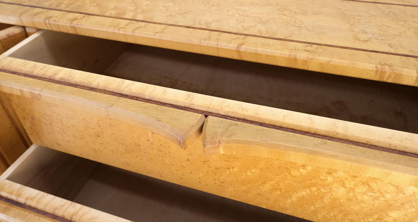 EstablishedLines Solid Birds Eye Curly Maple All Dovetailed Artists Signed Sideboard Server MINT!