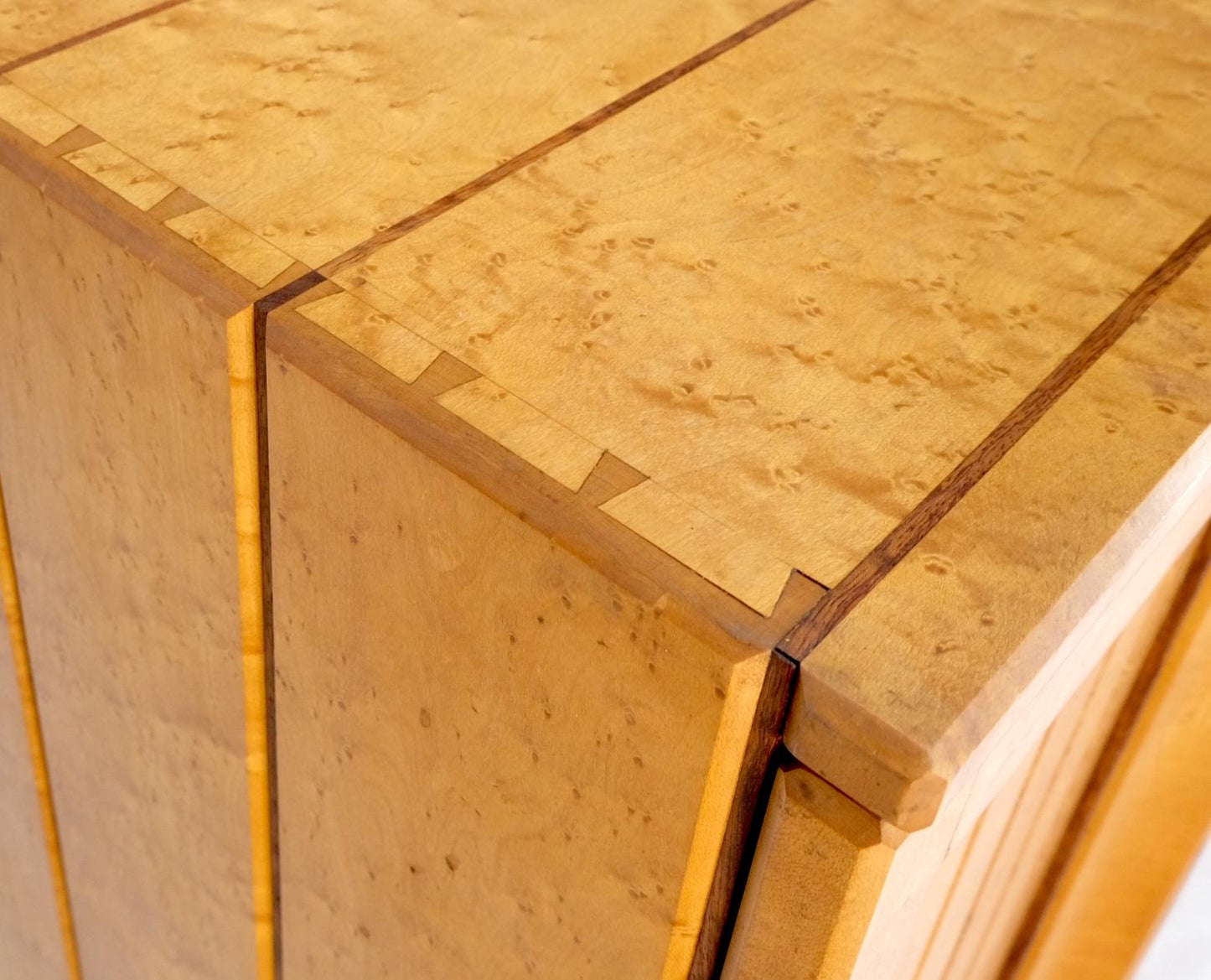 EstablishedLines Solid Birds Eye Curly Maple All Dovetailed Artists Signed Sideboard Server MINT!