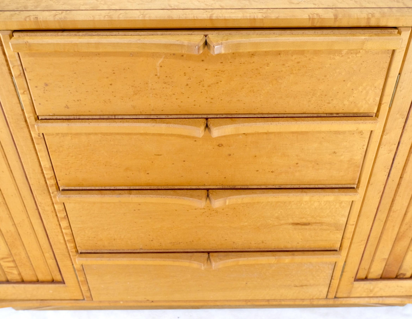EstablishedLines Solid Birds Eye Curly Maple All Dovetailed Artists Signed Sideboard Server MINT!