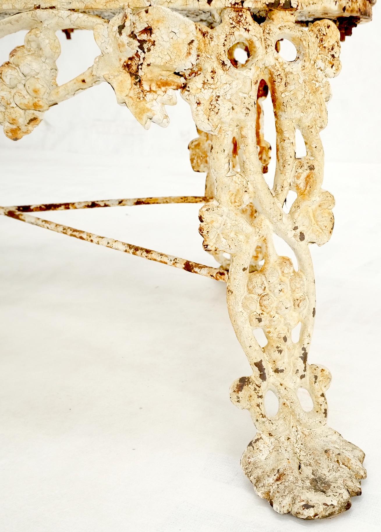 EstablishedLines Heavy Victorian Leaf Cast Iron Small Garden Bench Cast Iron